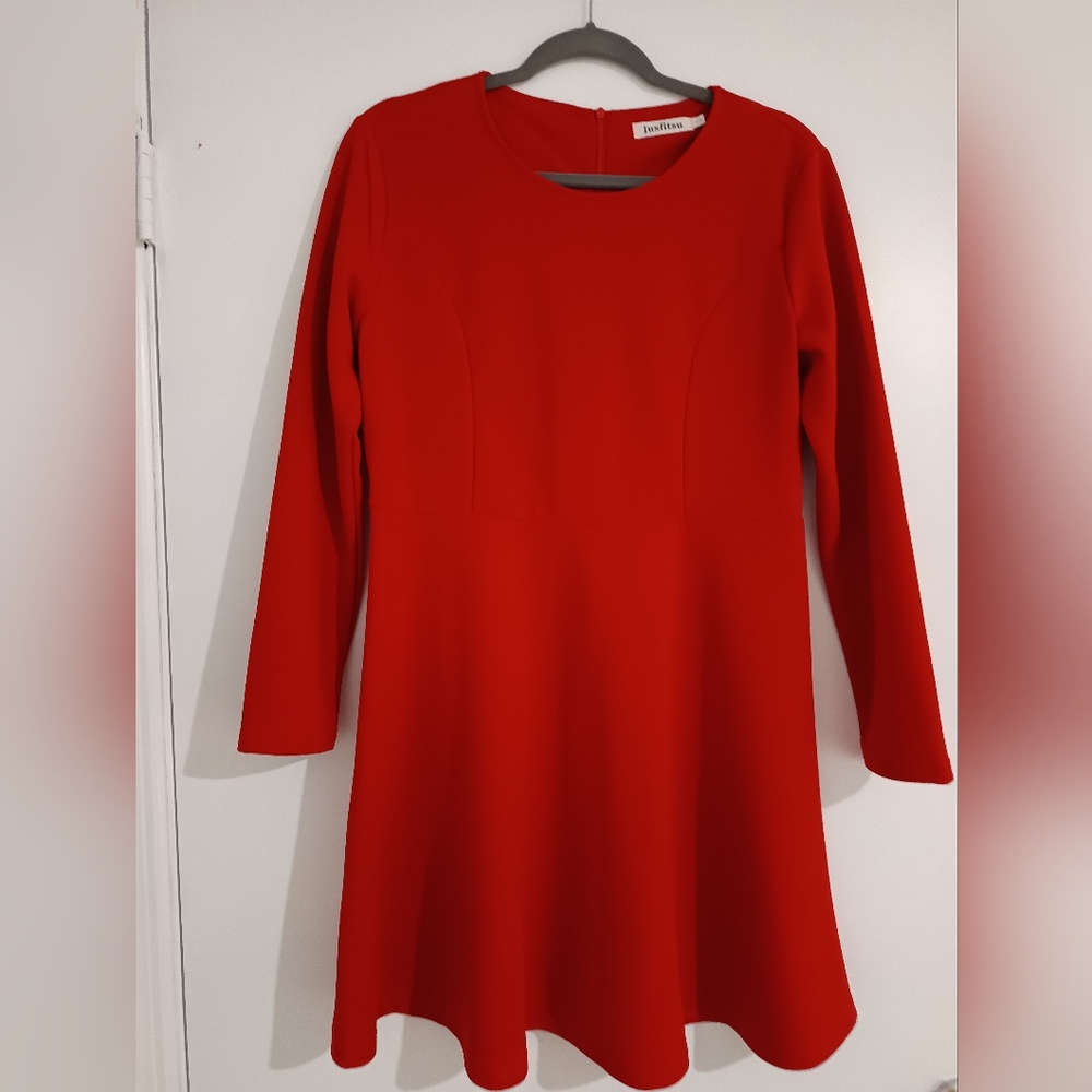 Red skater dress size large